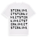 White t-shirt med Stenkumlet ordlek t-shirt