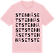 Pink Cotton t-shirt med Stennäset ordlek t-shirt