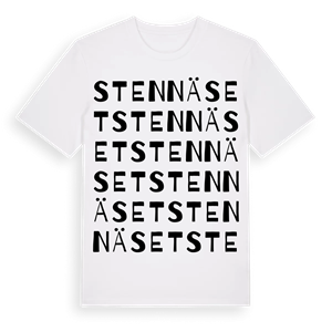 Stennäset ordlek t-shirt – ekologisk bomull t-shirt från Pinshirt