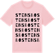 Pink Cotton t-shirt med Stensbo ordlek t-shirt