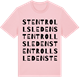 Pink Cotton t-shirt med Stentrollsleden ordlek t-shirt