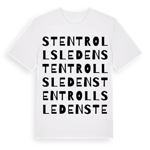Stentrollsleden ordlek t-shirt – ekologisk bomull t-shirt från Pinshirt