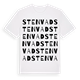 White t-shirt med Stenvad ordlek t-shirt