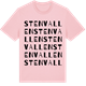 Pink Cotton t-shirt med Stenvallen ordlek t-shirt