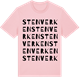 Pink Cotton t-shirt med Stenverken ordlek t-shirt
