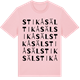 Pink Cotton t-shirt med Stikåsäl ordlek t-shirt