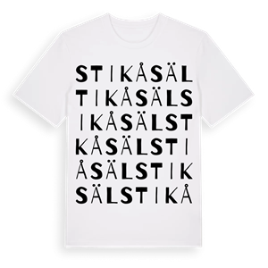 Stikåsäl ordlek t-shirt – ekologisk bomull t-shirt från Pinshirt