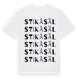 White t-shirt med Stikåsäl ordlek t-shirt