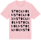 Pink Cotton t-shirt med Stockholm ordlek t-shirt