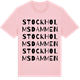 Pink Cotton t-shirt med Stockholmsdammen ordlek t-shirt