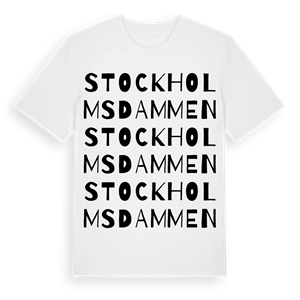Stockholmsdammen ordlek t-shirt – ekologisk bomull t-shirt från Pinshirt