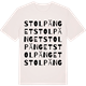 Vintage White t-shirt med Stolpänget ordlek t-shirt