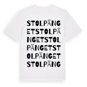 Stolpänget ordlek t-shirt – ekologisk bomull t-shirt från Pinshirt