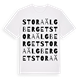 White t-shirt med Stora Älgberget ordlek t-shirt