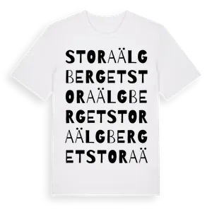 Stora Älgberget ordlek t-shirt – ekologisk bomull t-shirt från Pinshirt