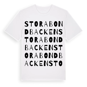 Stora Bondbacken ordlek t-shirt – ekologisk bomull t-shirt från Pinshirt