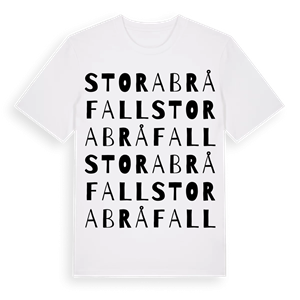 Stora Bråfall ordlek t-shirt – ekologisk bomull t-shirt från Pinshirt