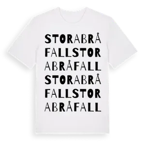 Stora Bråfall ordlek t-shirt – ekologisk bomull t-shirt från Pinshirt