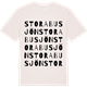 Vintage White t-shirt med Stora Busjön ordlek t-shirt
