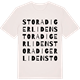 Vintage White t-shirt med Stora Digerliden ordlek t-shirt