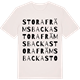 Vintage White t-shirt med Stora Främsbacka ordlek t-shirt