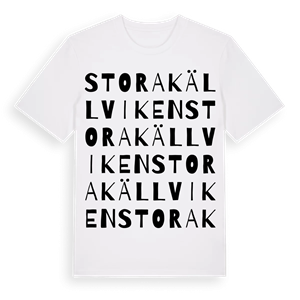 Stora Källviken ordlek t-shirt – ekologisk bomull t-shirt från Pinshirt