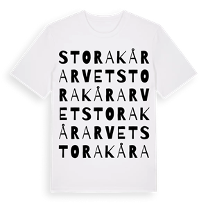 Stora Kårarvet ordlek t-shirt – ekologisk bomull t-shirt från Pinshirt