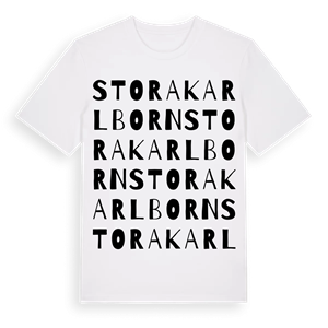 Stora Karlborn ordlek t-shirt – ekologisk bomull t-shirt från Pinshirt