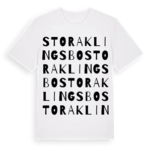 Stora Klingsbo ordlek t-shirt – ekologisk bomull t-shirt från Pinshirt