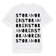 White t-shirt med Stora Moren ordlek t-shirt