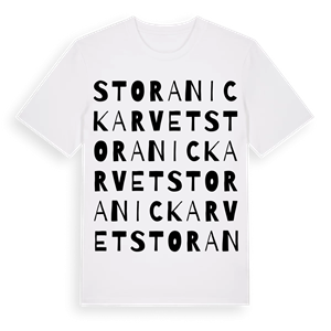 Stora Nickarvet ordlek t-shirt – ekologisk bomull t-shirt från Pinshirt