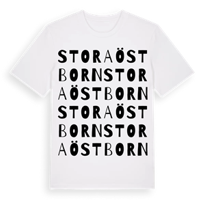Stora Östborn ordlek t-shirt – ekologisk bomull t-shirt från Pinshirt