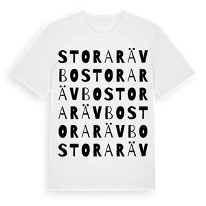Stora Rävbo ordlek t-shirt – ekologisk bomull t-shirt från Pinshirt