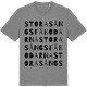 Mid Heather Gray t-shirt med Stora Sångsfäbodarna ordlek t-shirt