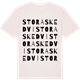Vintage White t-shirt med Stora Skedvi ordlek t-shirt