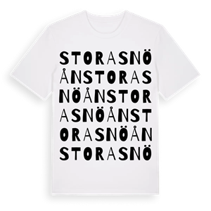 Stora Snöån ordlek t-shirt – ekologisk bomull t-shirt från Pinshirt