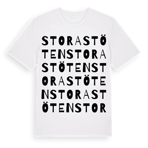 Stora Stöten ordlek t-shirt – ekologisk bomull t-shirt från Pinshirt