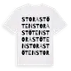 White t-shirt med Stora Stöten ordlek t-shirt