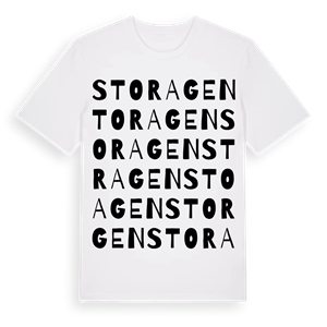 Storagen ordlek t-shirt – ekologisk bomull t-shirt från Pinshirt