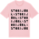 Pink Cotton t-shirt med Storbjörka ordlek t-shirt