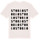 Vintage White t-shirt med Storbo ordlek t-shirt