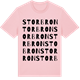 Pink Cotton t-shirt med Storbron ordlek t-shirt
