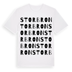 Storbron ordlek t-shirt – ekologisk bomull t-shirt från Pinshirt