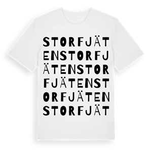 Storfjäten ordlek t-shirt – ekologisk bomull t-shirt från Pinshirt