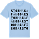 Blue Soul t-shirt med Storhaga fäbodar ordlek t-shirt
