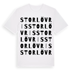 Storlövris ordlek t-shirt – ekologisk bomull t-shirt från Pinshirt