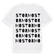 White t-shirt med Stormo ordlek t-shirt