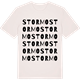 Vintage White t-shirt med Stormo ordlek t-shirt