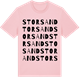 Pink Cotton t-shirt med Storsand ordlek t-shirt