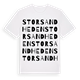 White t-shirt med Storsandheden ordlek t-shirt